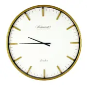 Maine & Crawford Iesha 76cm Plastic Silent Analogue Wall Clock Home Decor Gold