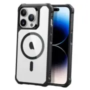 for Case, Compatible with MagSafe, Shockproof iPhone 14 Pro Max Clear Black-B