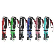 5-section Folding Trekking Poles Walking Stick Hiking Naturehike Antishock purple 95-110cm