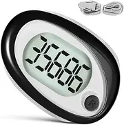 POPETPOP Silent 3D Pedometer Step Counter for Walking Outdoor Hiking Portable Step Counter Clip and Lanyard