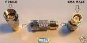 F Type Male Jack to SMA Male Plug Straight Adapter RF Connector Converter