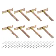 10Pcs 4 Inch Wall Mounting Floating Shelf Bracket Blind Shelf Support, Bronze