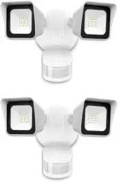 2-Pack Outdoor Led Security Light 24W with motion sensor 5000K W/Adjustable Head