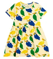 [Mini Rodini] Mini Rodini Printed cotton-blend dress Y 6/7 yellow