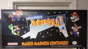Mario Mania 1993 Vintage Style Nintendo NES M30M Promo Dealer Banner