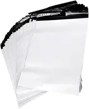 ROMISBABA 100Pcs White Bags Plastic Mailing Envelopes Self Sealing Padded Mailers for Safe Shipping Lightweight Tear Resistant