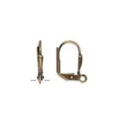 10 Antiqued Brass Steampunk Leverback Shield Earwires Earring Hooks Findings
