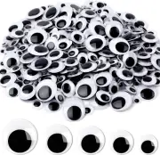 JULMELON 500 Pieces Wiggle Googly Eyes Self Adhesive Black White Craft Eyes f...