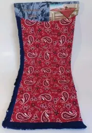 Tommy Bahama Table Throw Tablecloth Patriotic Red White Blue Paisley 50x50 New