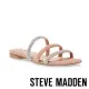 【STEVE MADDEN】ADAIRE 鑽面三帶平底涼拖鞋(杏粉色)