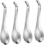 WATIIFUFU 4pcs Stainless Steel Colander Strainer Set Kitchen Gadgets Strainer Serving Utensils