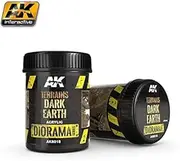 AK Interactive AK 8018, Terrains Dark Earth, Acrylic Paint Color - 250 ML / 8.45 Fl.Oz Jar