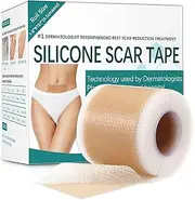 Silicone Scar Sheets, Silicone Scar Tape(1.8” x 157” Roll-4M), Scar Removal Away Strips for Surgical Scars, Keloid, C-Section, Burn et