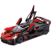 Catzon Pull back Toy Car Model 1/24 with Lights & Sound Alloy Diecast-Red
