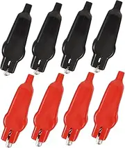 Zerodeko 8Pcs Alligator Testing Clips Compact Electrical Test Clips with High Conductivity Lightweight Alligator Clamps for Automotive and Home Electrical Testing