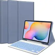 Tablet Protection Smart Case Compatible with Samsung Galaxy Tab S6 Lite 2024 SM-P620/P625/P627 Case with Keyboard,Detachable Wireless Keyboard Folio Cover Compatible with Samsung Tab S6 Lite SM P610/
