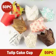 50 pc Cupcake Liners Cup Paper Tuli Baking Wrappe Case Cake Muffin Cup Box