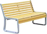 Outdoor Park Bench Garden Backrest Bench, Outdoor Wooden Chair, Cast Aluminium Frame, Park Terrace Leisure Seating Patio Garden Bench(Large)