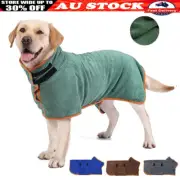 Dog Bathrobe Towel Bath Robe Pet Bathrobe Drying Coat Soft Absorbent Warm Towel