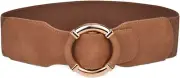 Women's Elastic Waist Belt - Stretchy Wide PU Leather Cinch Belt