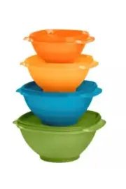 Tupperware Classic Servalier Bowl Set of 4 Multicolor Serving & Mixing