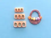 Easter Mini Egg Candy Polymer Clay Cutter Set | Bunny Cross Carrot Egg