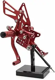Motorbike Foot Rests for Suz&uki SV650/SV650S SV1000/S 1998-2014 Motorcycle Foot Pegs Rest Rearset Rear Set Footrest(Red)