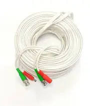 100ft Video Power BNC Cable for Swann Enforcer 8-Channel DVR Cameras - White