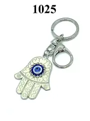 Blue Hamsa Evil Eye Key Chain for Protection and #1025