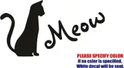 Cat Meow Cat Lovers Decal Sticker JDM Funny Vinyl Car Window Bumper Truck 7"