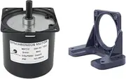 CHANCS 60KTYZ Synchronous Gear Motor AC 220-240V 5r/min CW/CCW Torque 40Kgf.cm Control 18W with 1PC Gear Motors Mounting Bracke Fixed Seat Holder