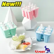 6 Cavity Frozen Molds Icy Pole Jelly Popsicle Ice Cream Mould Block VP