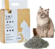 Suhaco 5 in 1 Mixed Clumping Cat Litter, Dust Free Natural Flushable Cats Litter, Odor Free Activiated Carbon Ultra Absorbent and Fast Drying Kitty Litter for Cat Litter Tray- 3.6kg/Pack (1 Pack)