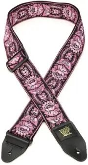 Ernie Ball Polypro Jacquard Strap - Pink Orleans (2-pack) Bundle