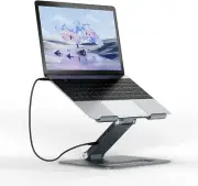 Docking Station Laptop Stand - 9 in 1 USB C Hub with 2 * 4K 60Hz HDMI, Dual HDMI