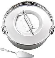 Stainless Steel Flan Mold 2.3QT, Flan Pan for Instant Pot 8QT, Mexican Design Flanera Flan Maker, Molde Para Flan, Silver