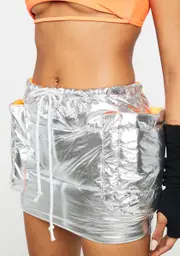 Foil Unstoppable Now Puffer Mini Skirt