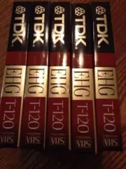 TDK Blank VHS Tapes Brand New