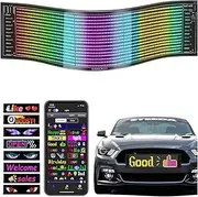JDVOOTD Flexible LED Scoreboard, 37 x 9.2 cm LED Name Plate, Programmable, Bluetooth Smart App LED RGB Panel for Playroom, Party, Advertising Board, Car, Truck, Bar, Gift