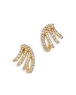 Bloomingdale's Fine Collection 14K Yellow Gold Diamond Front to Back Cuff Earrings, 0.60 tcw