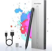 Stylus Pen for Microsoft Surface - 4096 Tilt Pressure+Touchscreen Pen Cap+75 Day Battery Life, Work Stylus for Surface Pro 9/8/7/6/5/4/3/X, Surface Go 3/Book 4/Book 3/Laptop 5/Laptop 4/3/Studio 2