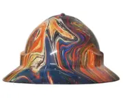 Cool Hard Hats Unisex ORANGE SWIRL Pro Choice Wide Brim Safety Hard Hat