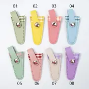 Safety PU Leather Scissors Cover Protector Eyebrow Trimming Beauty Tool Sleeve