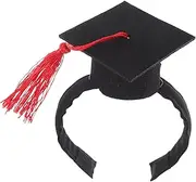 PEPLAYTAL Cat Dog Doctor Cap Graduation Hat Headband Soft Pet Costume Birthday Party Accessory