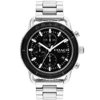 在飛比找Yahoo!奇摩拍賣優惠-COACH   陶瓷錶圈計時手錶 男錶-44mm-CO146