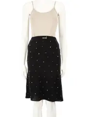 Black Crystal Embellished Skirt