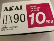 10 Akai HX-90 Cassette Tapes Made in Japan