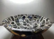 15" Round Agate Stone Washbasin Vessal Sink For Luxury Home & Hotel Sink Decors