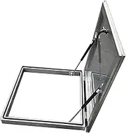 20.9 24.8 28.7 32.7 36.6 in Square Basement Exit Covers, Heavy Duty Customizable Roof Access Lid Easy Install, 304 Stainless Steel Well Cover with Handle(Inner Size 30.7"x30.7"(78x78cm))