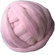 H 1000g/pc Super Chunky Merino Wool Yarn Roving Spinning Wool for Arm Knitting Blankets Sweaters Scarves (Color : Baby Pink)